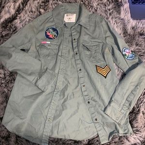ARMY utility green patches jacket